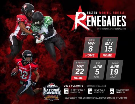 4 arizona (in las vegas). Schedule (2021) - Boston Renegades Football