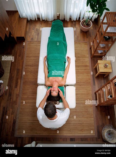 Woman Having An Ayurvedic Head Massage Spa Area Spa Hotel Seehotel