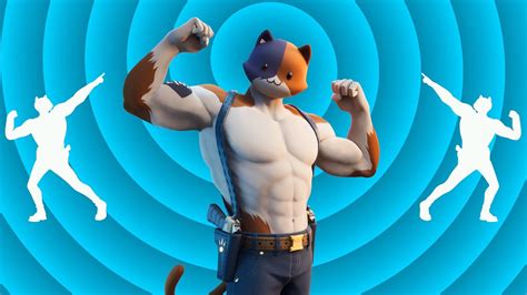 fortnite swole cat emote 😼💪 meowscles emote youtube