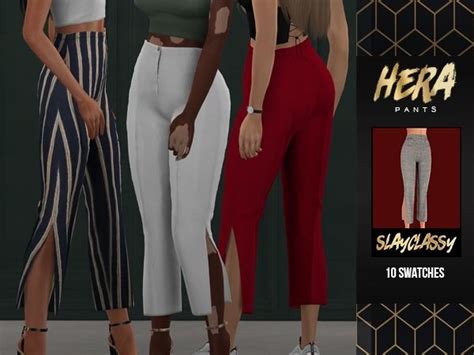The Sims 4 Slay Classy Hera Pants Sims 4 Dresses Sims