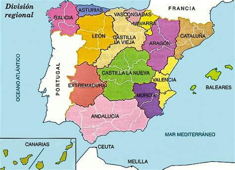 Espacios Plurales División De España Antes De La Transición
