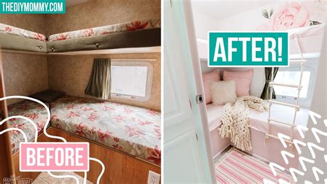 extreme rv makeover bunk room transformation our diy camper 2 the diy mommy youtube