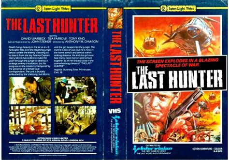 The Last Hunter 1980 On Inter Light United Kingdom Betamax Vhs