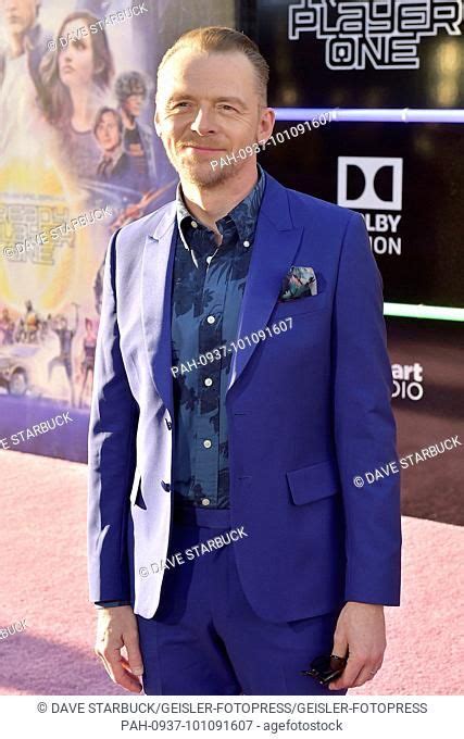 Simon Pegg Attends The Ready Player One Premiere At Dolby Theater