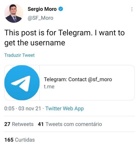 Telegram apaga conta fake de Sérgio Moro que distribuía conteúdo pornográfico