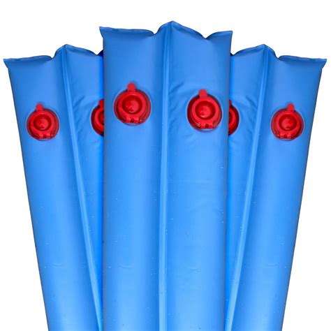 Pool Mate 8 Ft Blue Double Chamber Heavy Duty Water Tubes For Winter Swimming Pool Covers 5