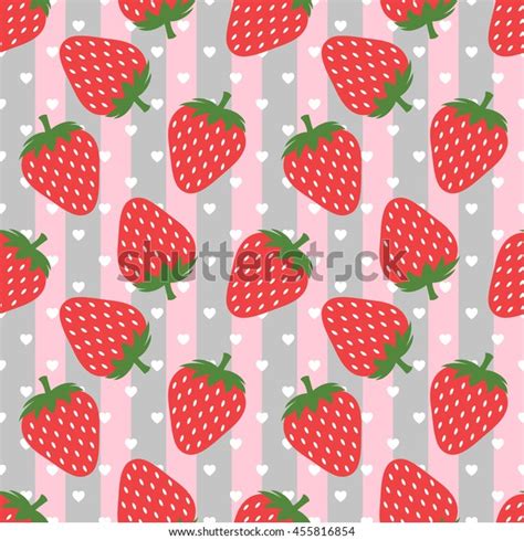 Seamless Strawberry Pattern Vector Stock Vector Royalty
