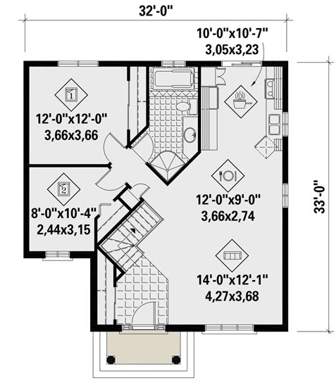 Traditional Plan 984 Square Feet 2 Bedrooms 1 Bathroom 6146 00467