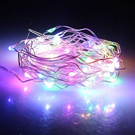 Multi Colored Starry Fairy Lights Copper LED Lights Strings Battery Powered M LE Outdoor