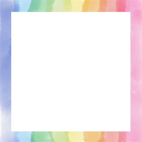 Rainbow Frame Border Square Colors