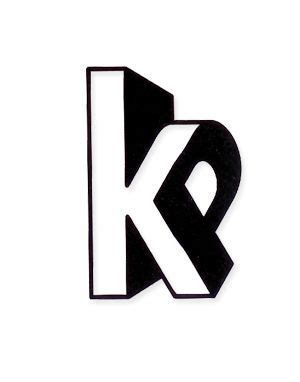 The Letter K Is Made Up Of Black And White Letters Which Are Shaped To