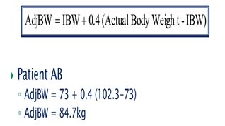 Adjusted body weight is used to determine energy needs in hospitalized obese patients1. Sterile Dosages Test 1 (Classroom) at Sullivan University ...