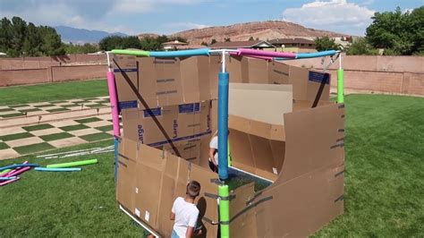 We Built A Giant Two Story Box Fort Youtube