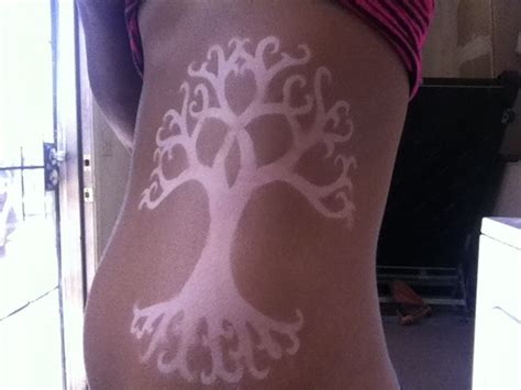 Spray Tan W Heart Tree Tanning Tattoo Stencil Tan Tattoo Spray