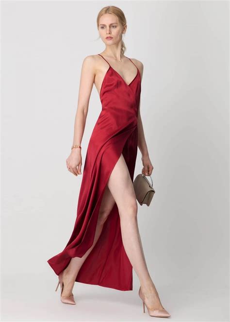 Perfect Party Ready Silk Dress In 2021 Red Slip Dress Silk Dress