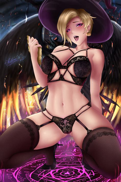 Witch Mercy Overwatch By Axlone Hentai Foundry