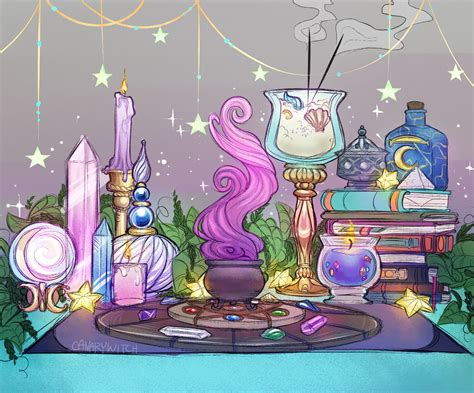 30 Day Witchy Art Challenge Day 2 An Altar Witch Art Art Cute Art