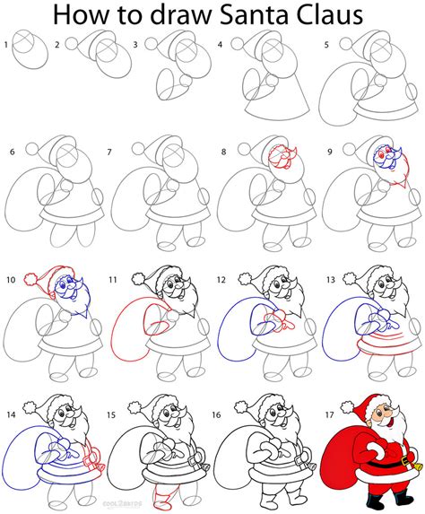 Stay tooned for more tutorials! How to Draw Santa Clause (Step by Step Pictures) | Cool2bKids