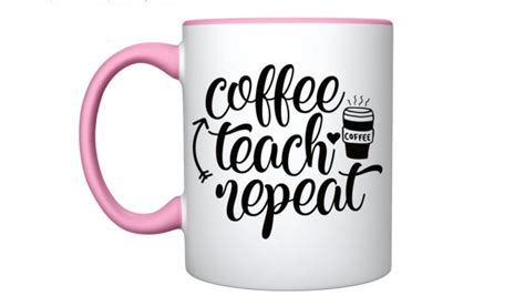 Personalized Teacher Mug Coffee Teach Repeat Mug Personalized Teacher T Teacher Thankyou