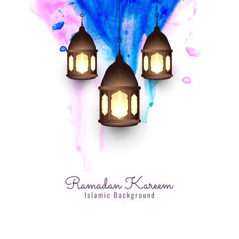 Abstract Ramadan Kareem Religious Watercolor Background 504271 Vector