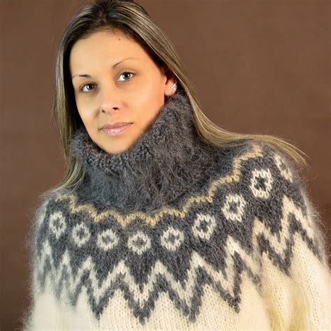 Hand Knit Mohair Sweater Icelandic Nordic Fuzzy Extravagan Flickr