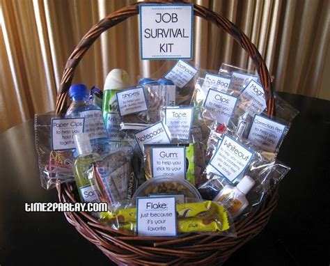 On your first date she tells you her birthday isn't until october, and you rejoice. work survival kit gift | Survival kit gifts, New job ...