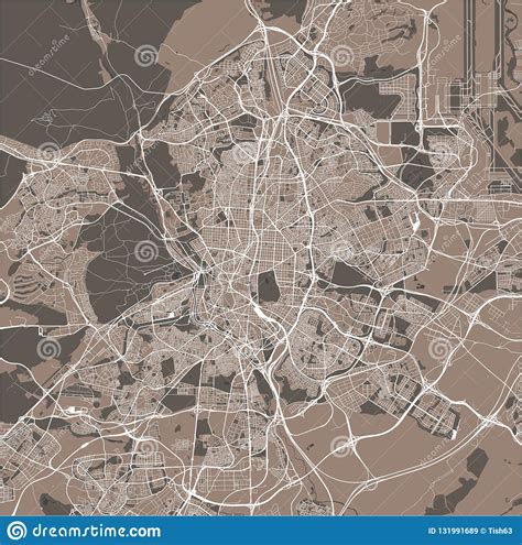 Mapa Da Cidade Do Madri Espanha Ilustração do Vetor Ilustração de planta rotas
