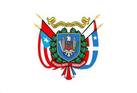Bandera Del Escudo Nacional Soberano De Puerto Rico Banderasboricuas