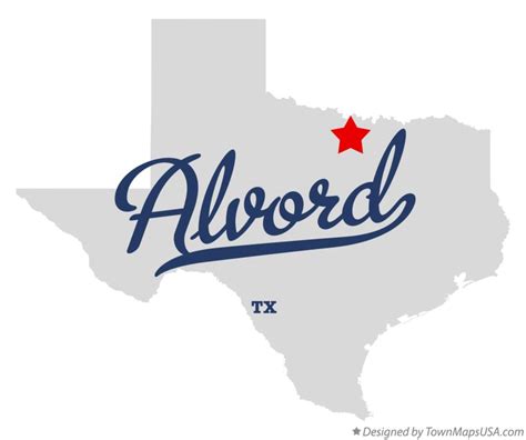 Map Of Alvord Tx Texas