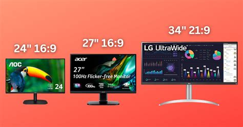 Computer Monitors Size Comparison With Chart 2023 Guide