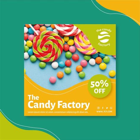 Premium Vector Candy Flyer Template