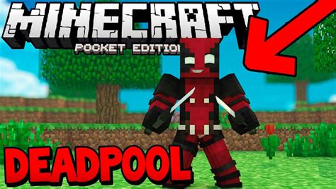 Virando O Deadpool No Mcpe Sem Mods Minecraft Pe 0160 Youtube
