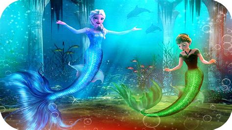 Disney Mermaid Princesses Elsa Princess Elsa Becomes A Real Mermaid