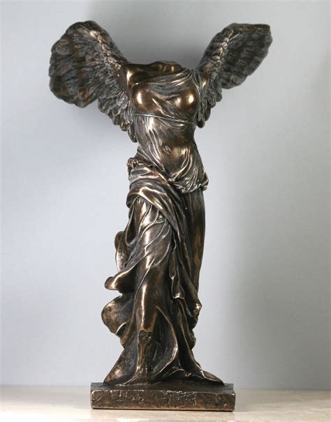 nike victory of samothrace greek goddess statue sculpture figure bronze finish art sculptures