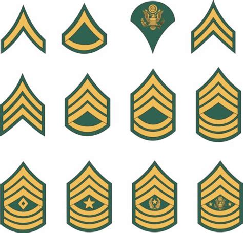 Army Enlisted Rank Insignia Stickers Ebay