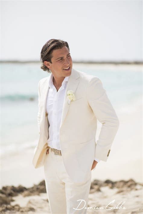 Beach Wedding Style Tropical Wedding Groom Attire Tan Wedding Suit