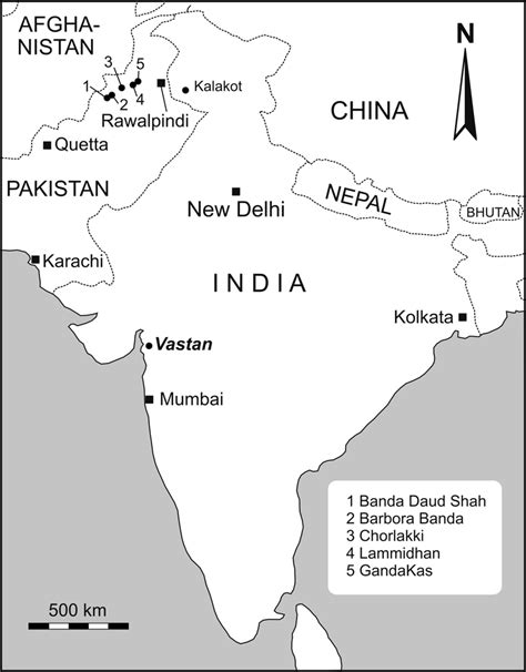 Physical Map Of Indian Subcontinent