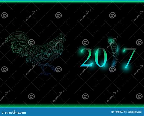 cock happy new year 2017 vector eps 10 stock vector illustration of design zodiac 79489772