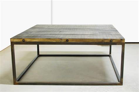Custom Industrial Wood Coffee Table With Metal Legs By Southern
