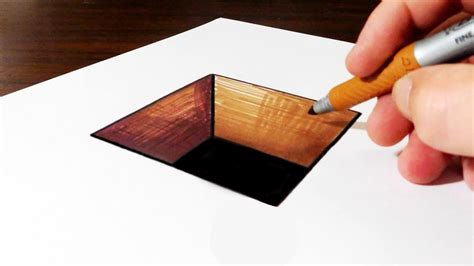 How to draw water drop on line paper. How to Draw 3D Hole on Paper for Kids - Very Easy Trick ...
