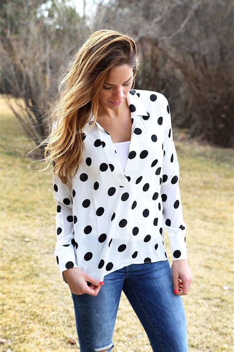 Polka Dot Blouse Polka Dot Blouse Polka Dots Fashion