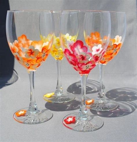 Glass Painting For Your Next Party Instead Of Buying Wine Glass Charms Decorate The Martini
