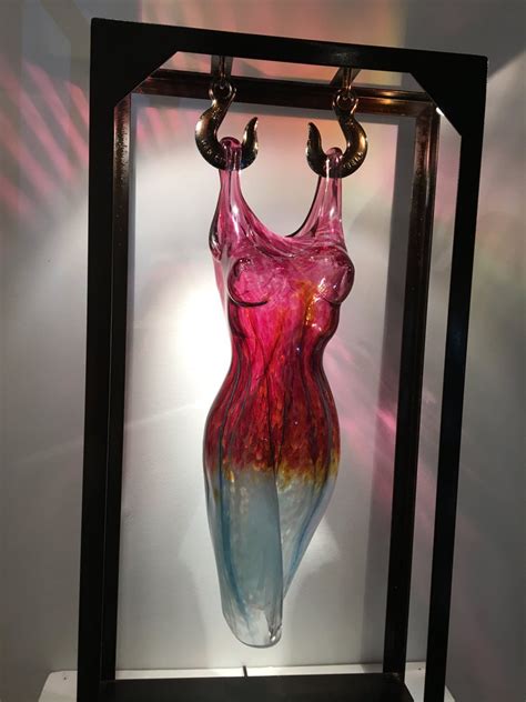 Suspended Sunset Fine Art Glass Sculpture By Alexis Silk