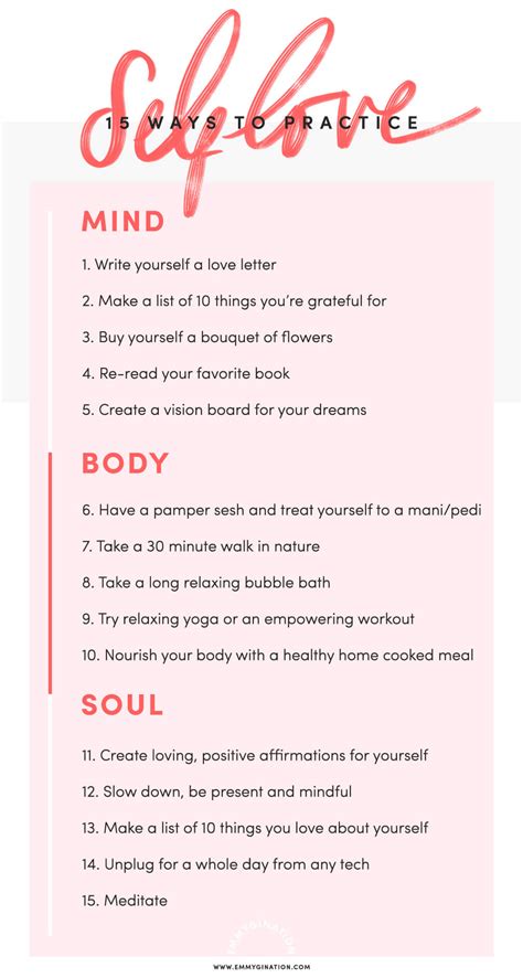 15 Ways To Practice Self Love Right Now ~ Emmy De León