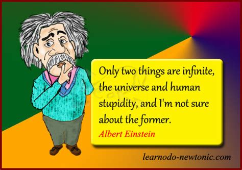 Einstein On Infinite Only Two Things Are Infinite Learnodo Newtonic