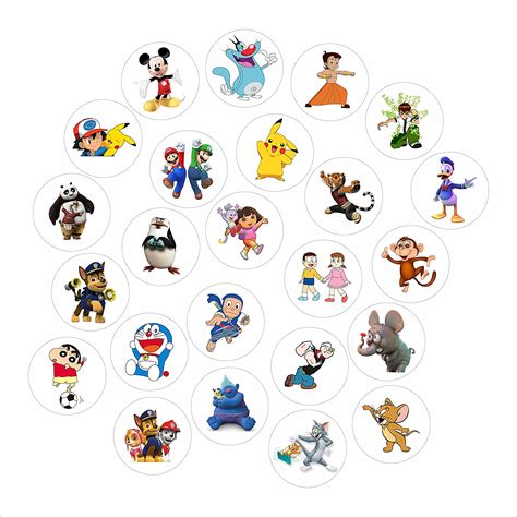 Buy Urban Print Cartoon Stickers Character Theme 48 Pieces 2 Inches