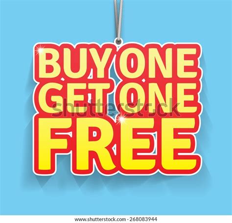 Buy One Get One Free Label Stock Vector Royalty Free 268083944
