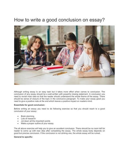 How To Write A Conclusion Essay Telegraph