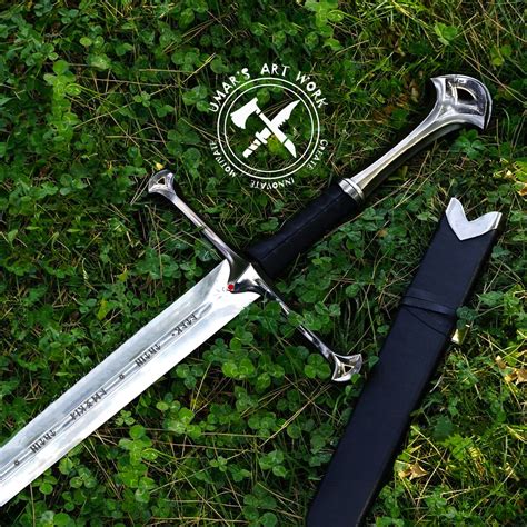 Anduril Sword Of Strider Custom Engraved Sword Lotr Sword Etsy