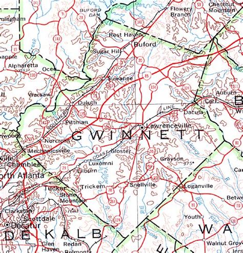Gwinnett County Map With Cities
